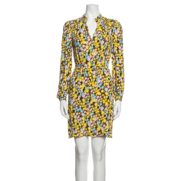 Diane Von Furstenberg Dresses & Skirts - DIANE VON FURSTENBERG DVF Floral Long Sleeve Dress